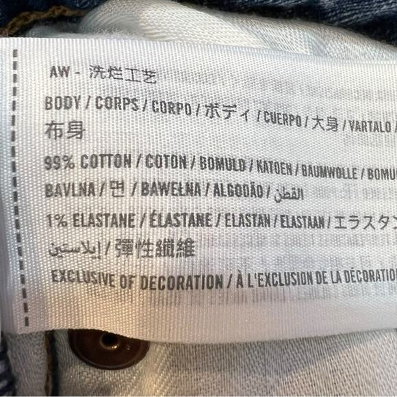 Abercrombie & Fitch The Mom High Rise Jeans Busted Knee Medium Wash Sz 28 / 6s - Picture 7 of 11